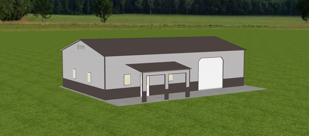 Design drawing for the building, view 1
